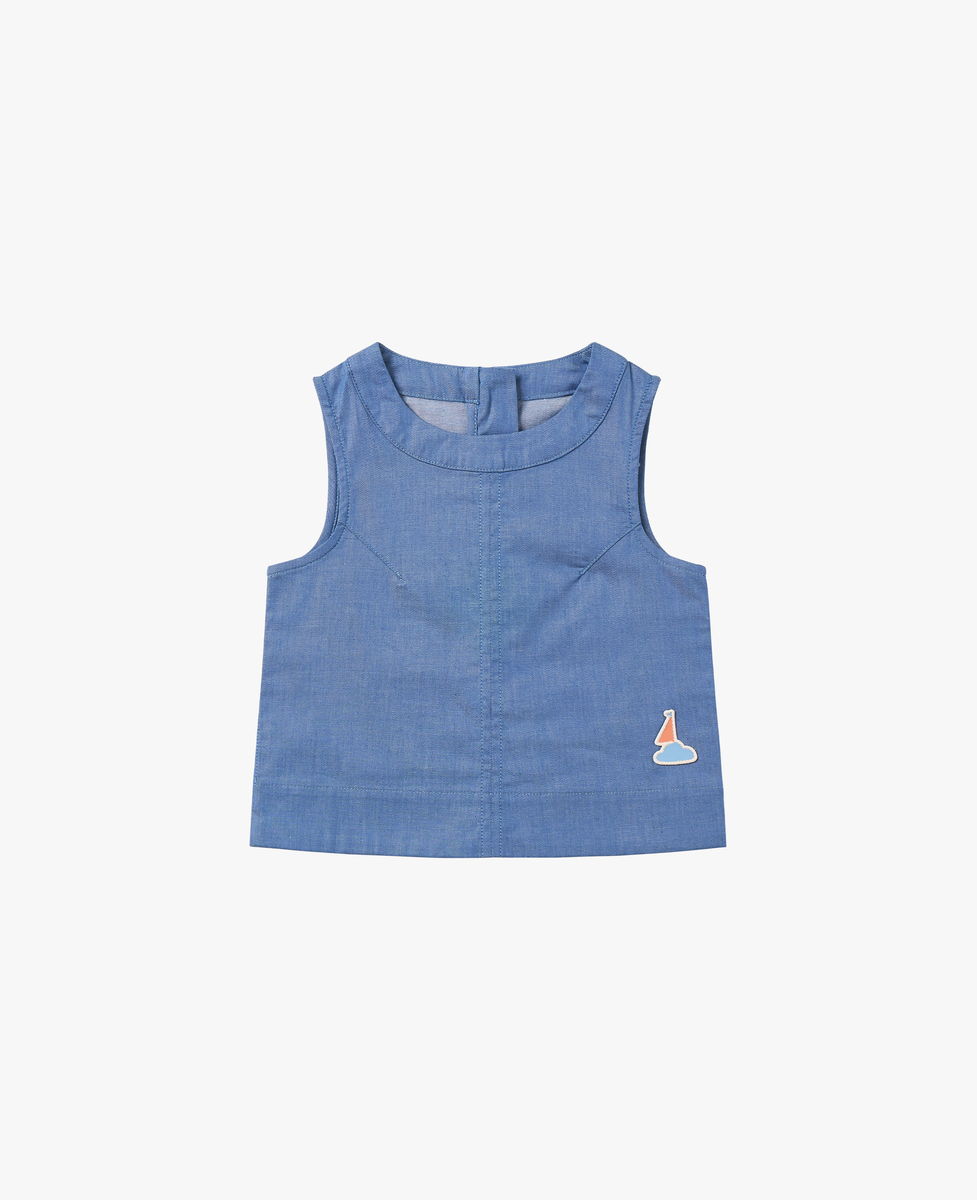 Denim Sail Sleeveless Top