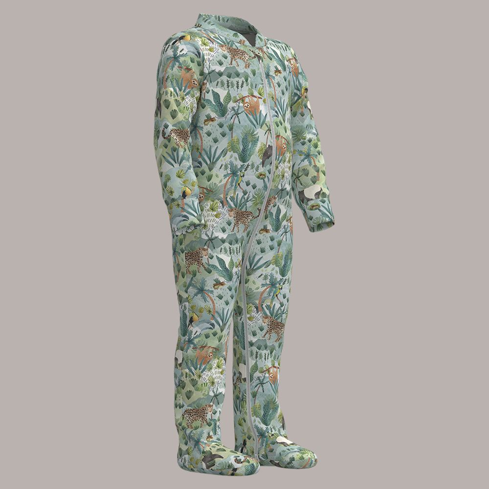 Green is Life Zipper Footie