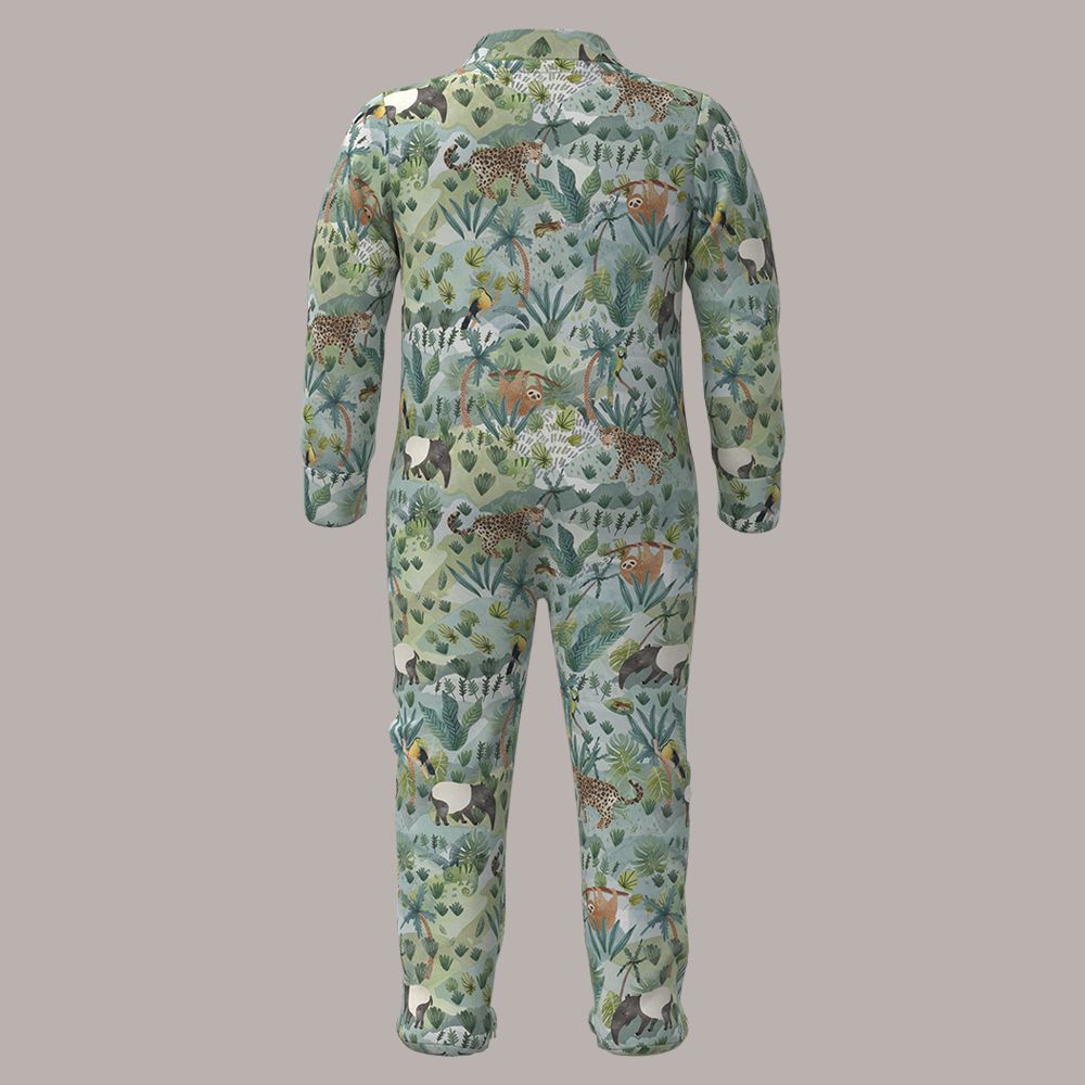 Green is Life Zipper Footie