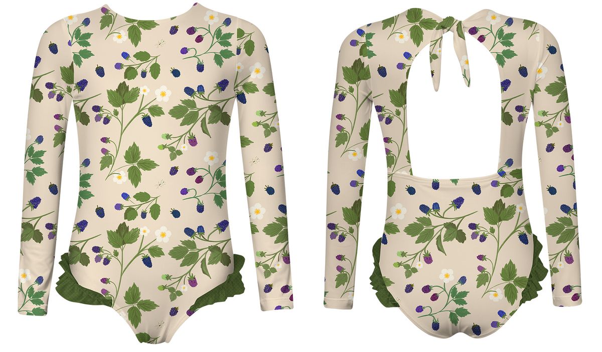 Berries Long-Sleeve Swimsuit