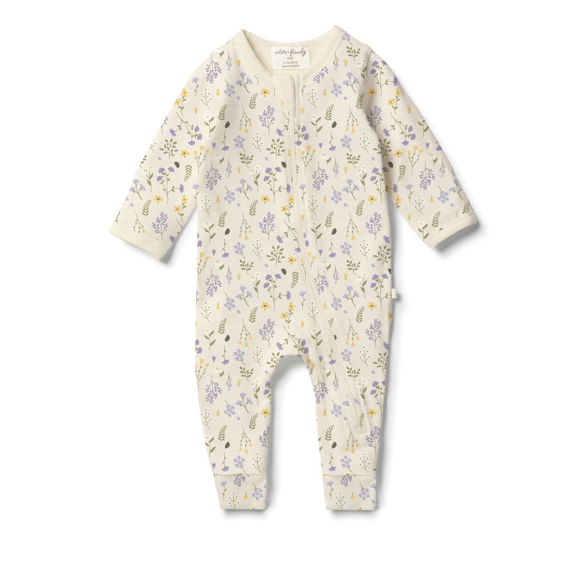 Bella Floral Organic Zipsuit