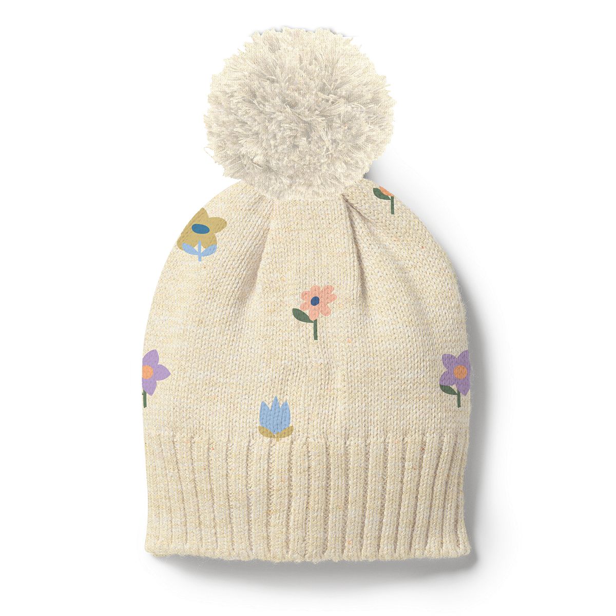 Flower Pop Knitted Hat