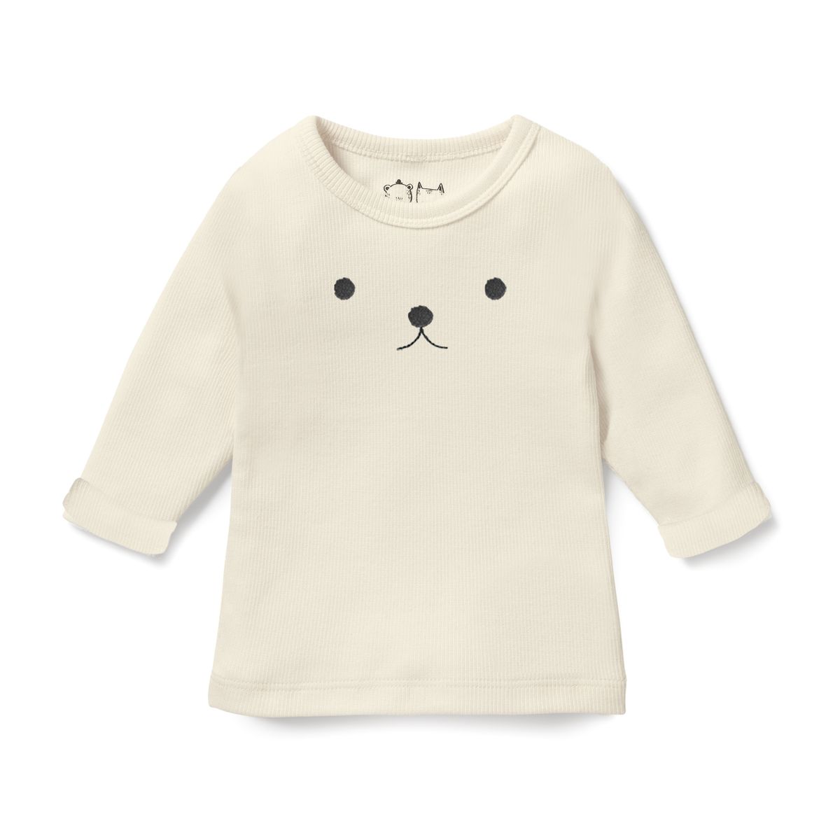Buttermilk Organic Rib Long Sleeved Top