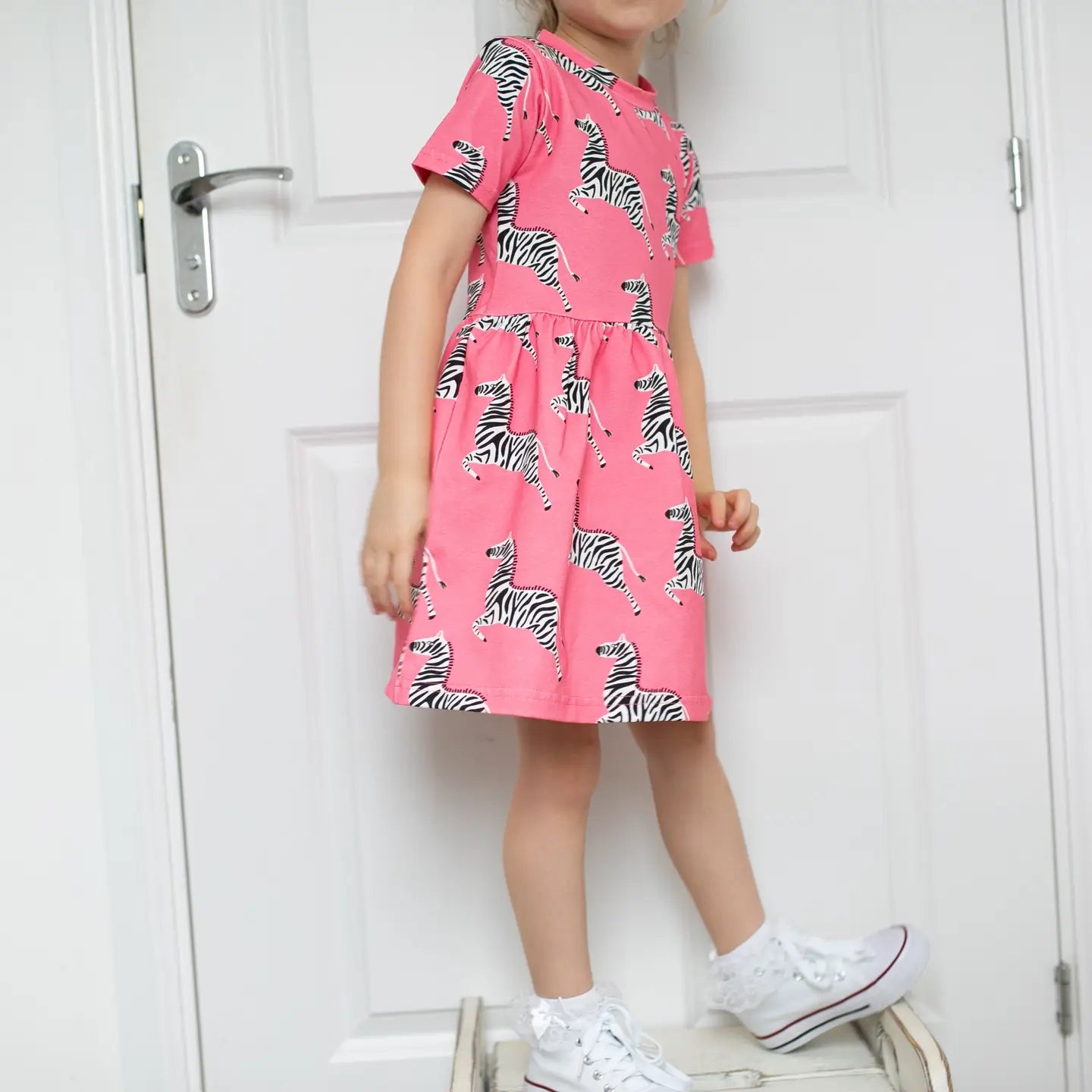 Pink Zebra Print Dress