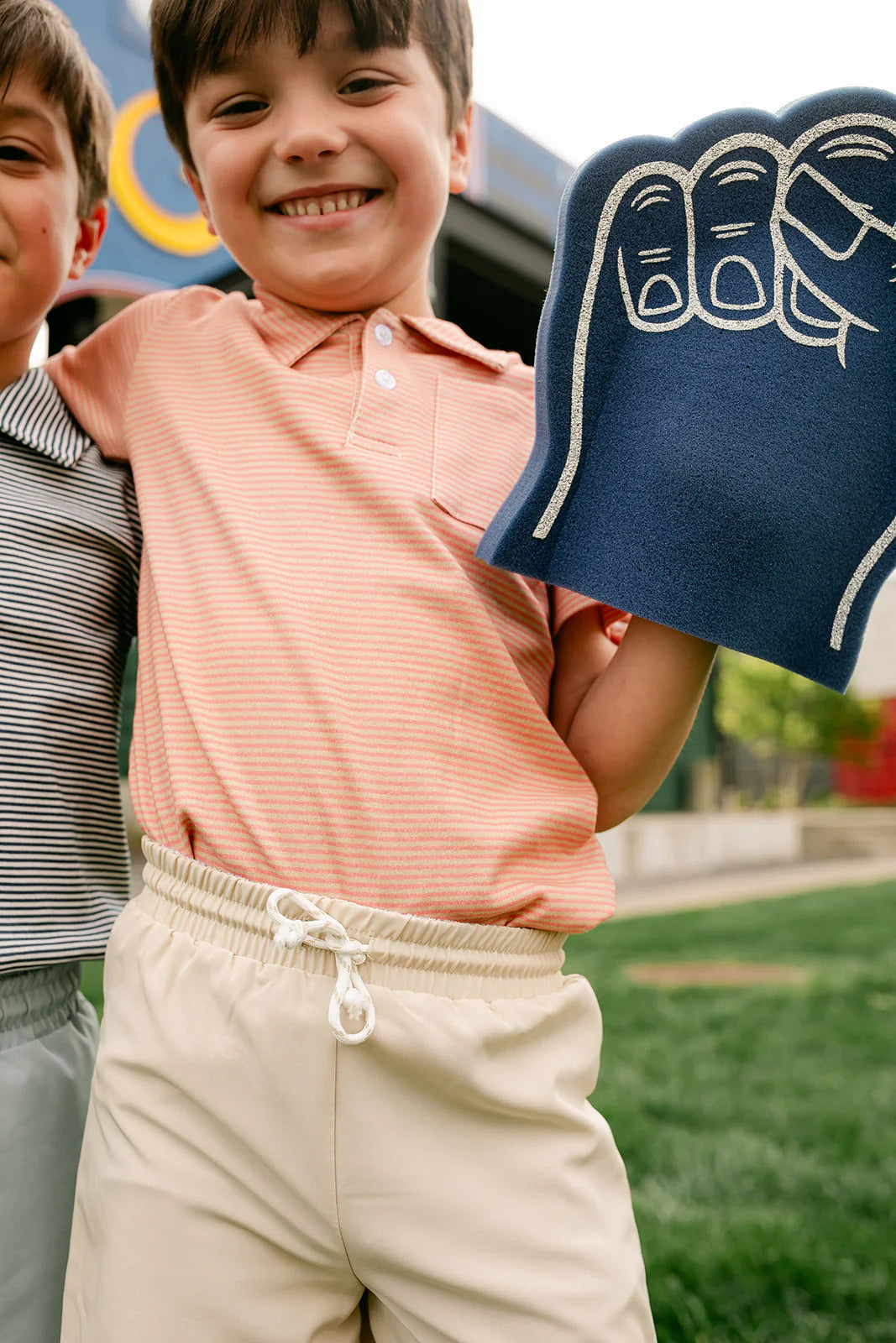 Apricot Stripe Polo