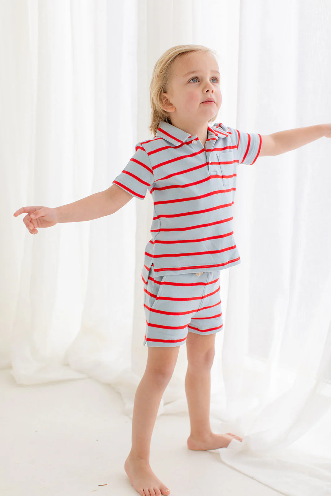 Blue/Red Stripes Archie Polo