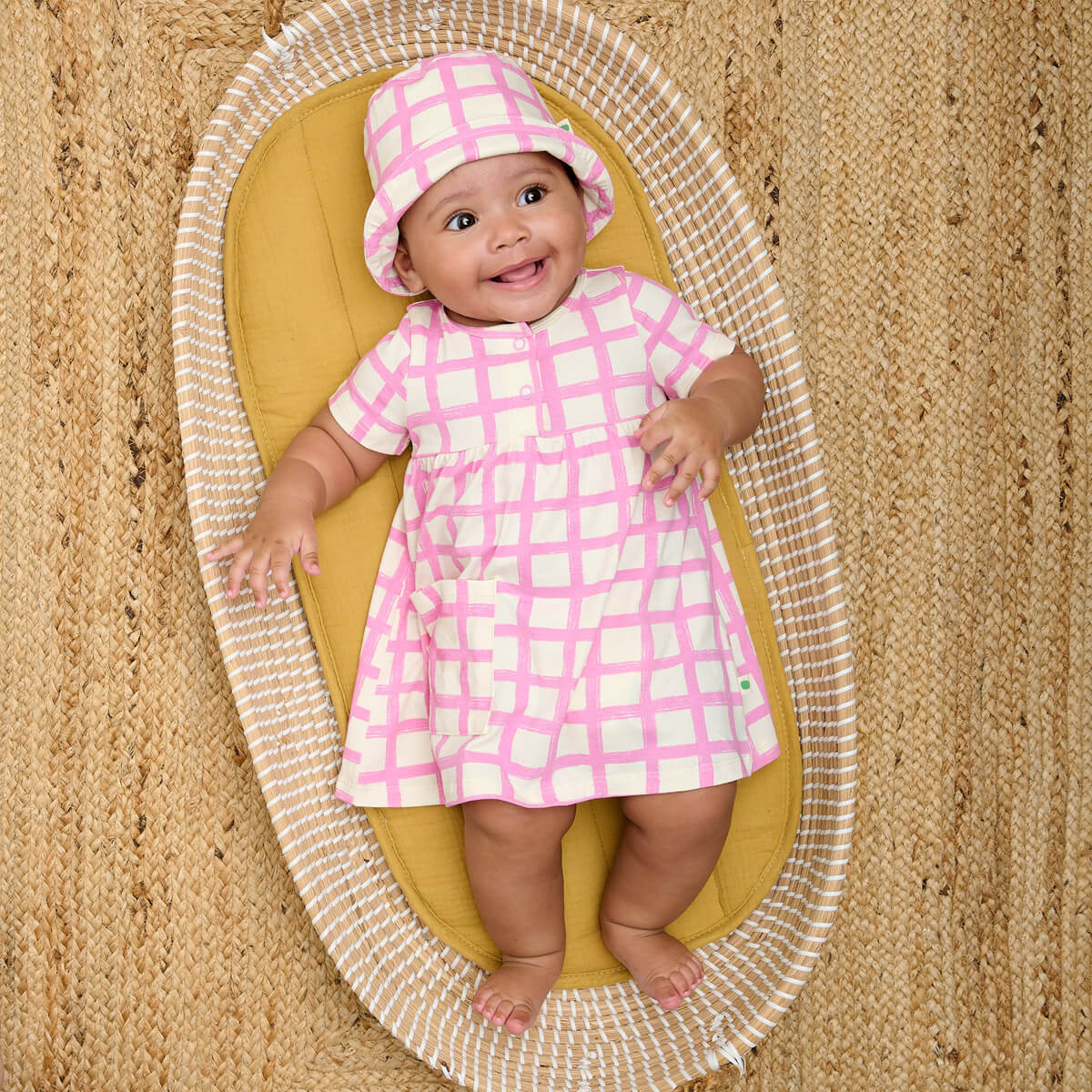 Pink Checker Pocket Dress