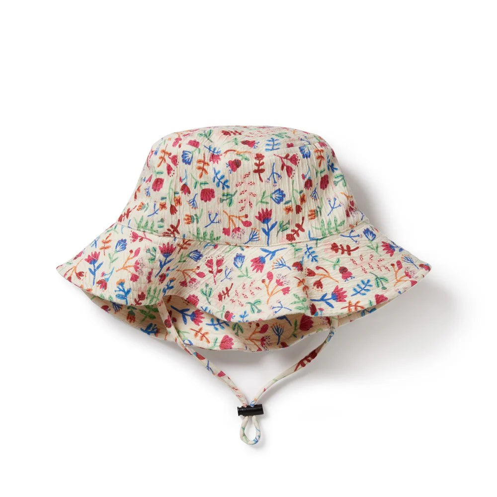 Tropical Garden Crinkle Sunhat - Wild Plains