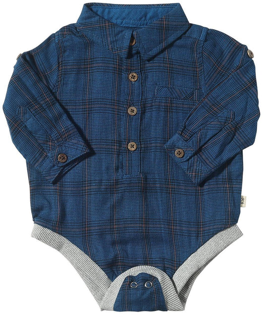 Blue & Black Woven Onesie - Wild Plains