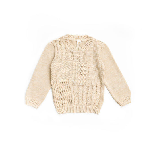 Cream Patchwork Sweater - Wild Plains