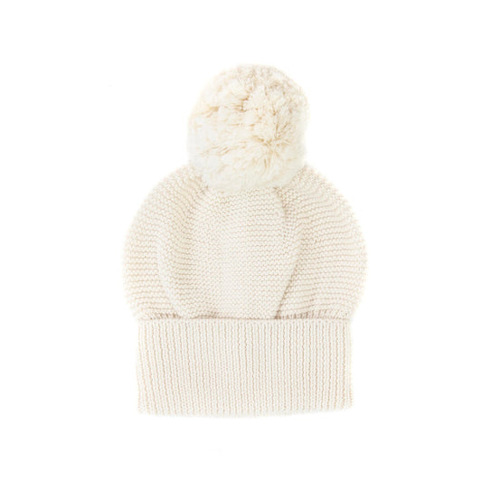 Cream Pom Pom Hat - Wild Plains