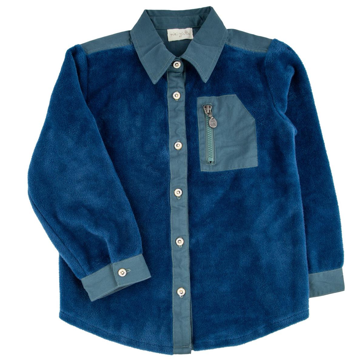 Blue Fleece Button Down - Wild Plains