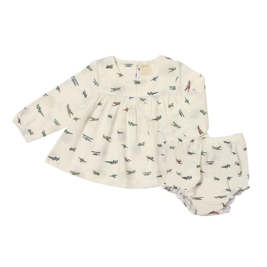 Airplane Baby Dress - Wild Plains