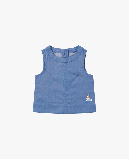 Denim Sail Sleeveless Top