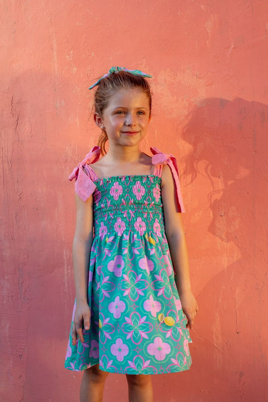 Teal Tile Dress
