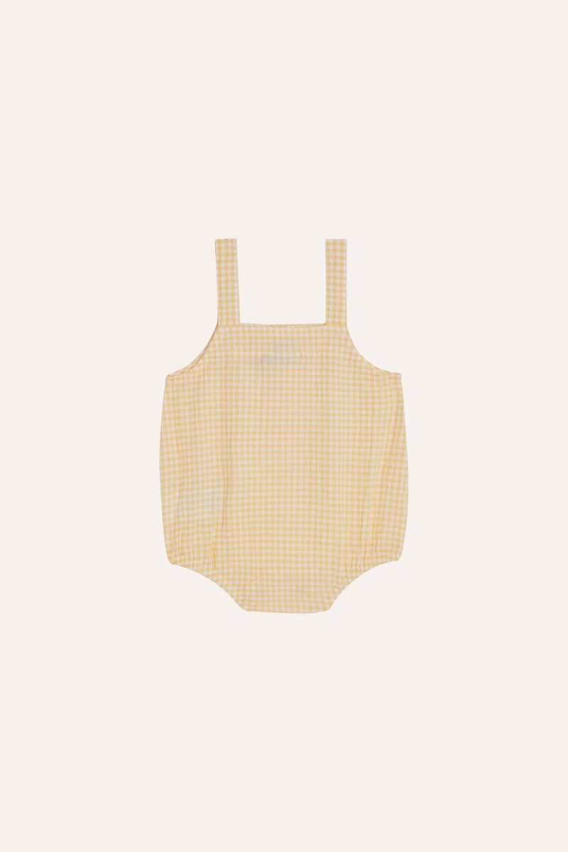 Yellow Check Romper