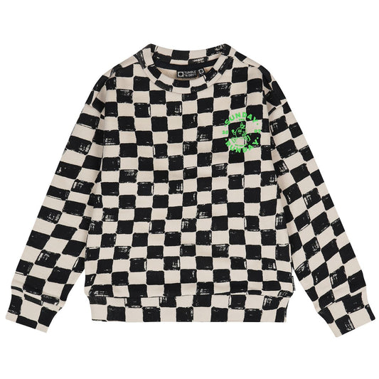 Black Check Sweatshirt