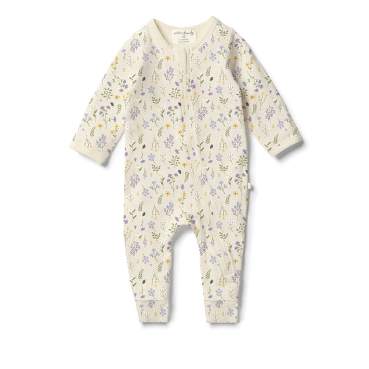 Bella Floral Organic Zipsuit