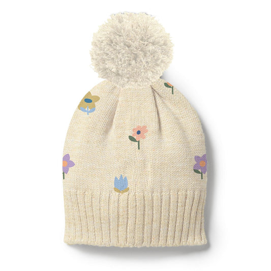 Flower Pop Knitted Hat