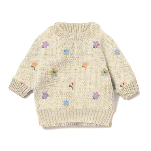 Flower Pop Organic Knitted Sweater