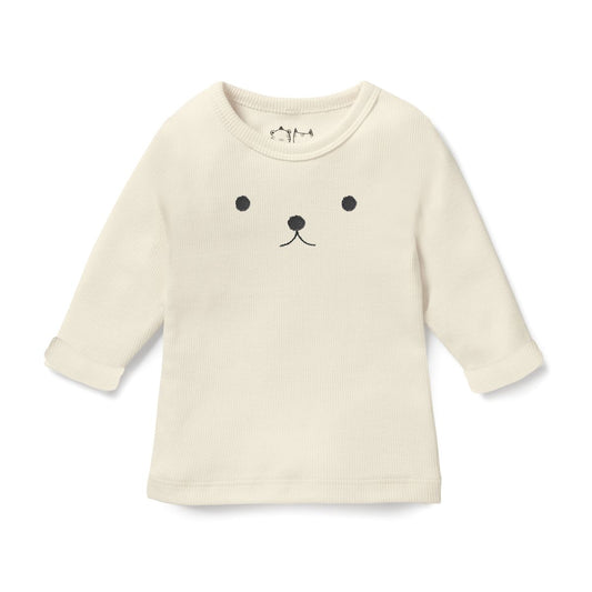 Buttermilk Organic Rib Long Sleeved Top