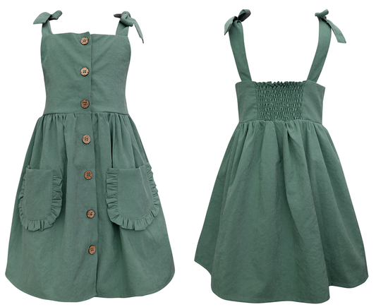 Sage Pocket Dress