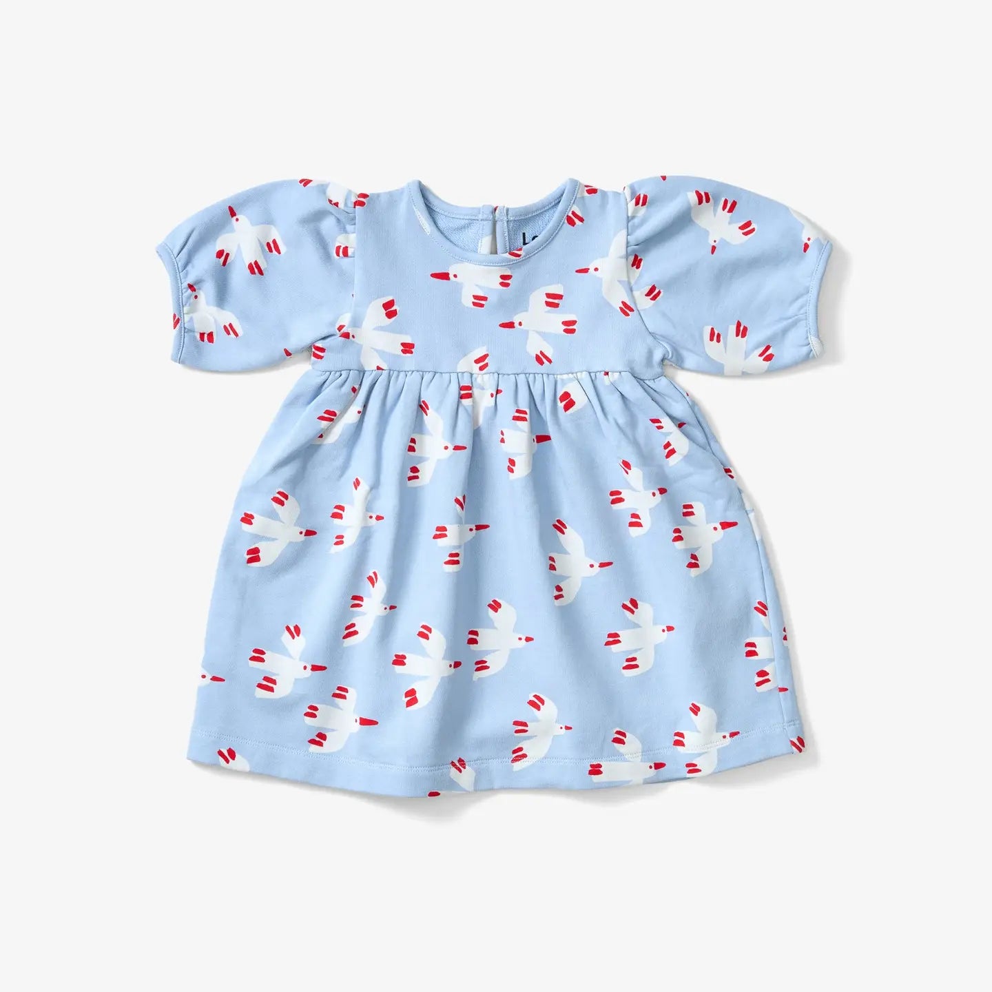 Bird Balloon Sleeve Dress