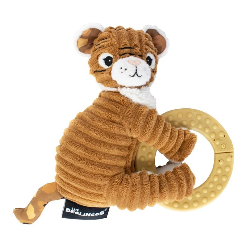 Tiger Plush with Chewing Ring - Wild Plains