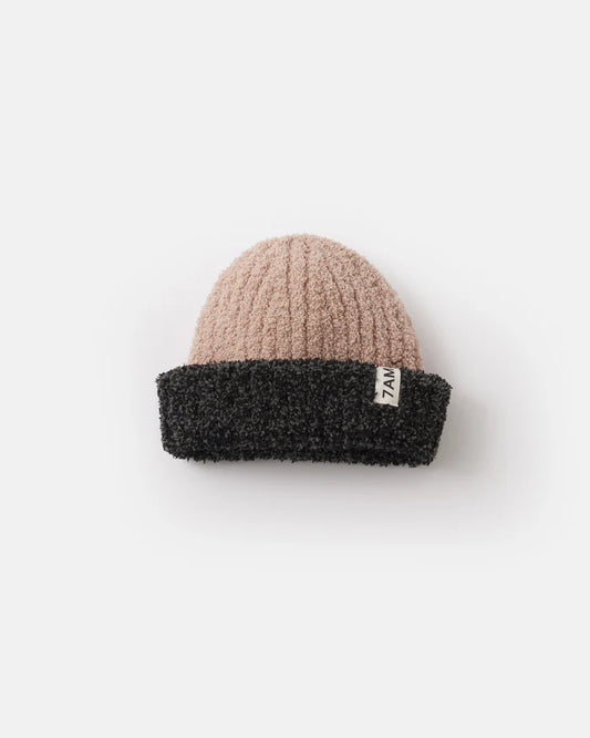 Pecan 2-Tone Beanie Fuzzy - Wild Plains