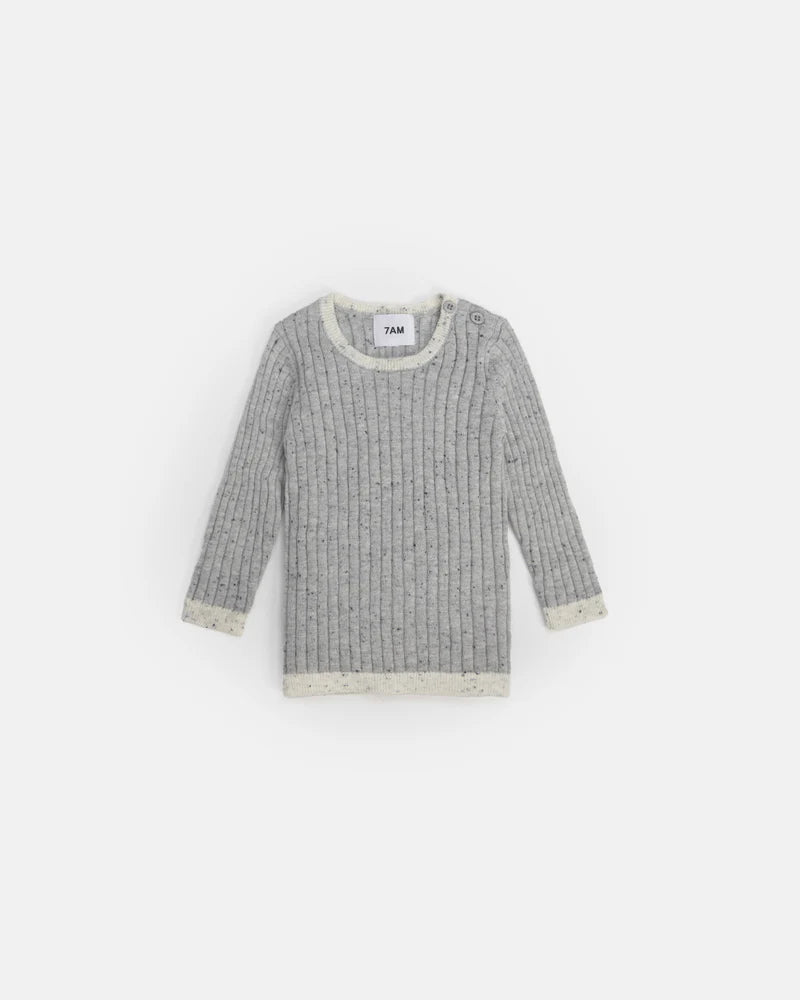 Ribbed heather gray top - Wild Plains