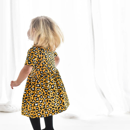 Yellow Leopard Print Dress