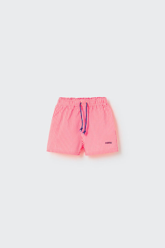 Neon Coral Swim Shorts