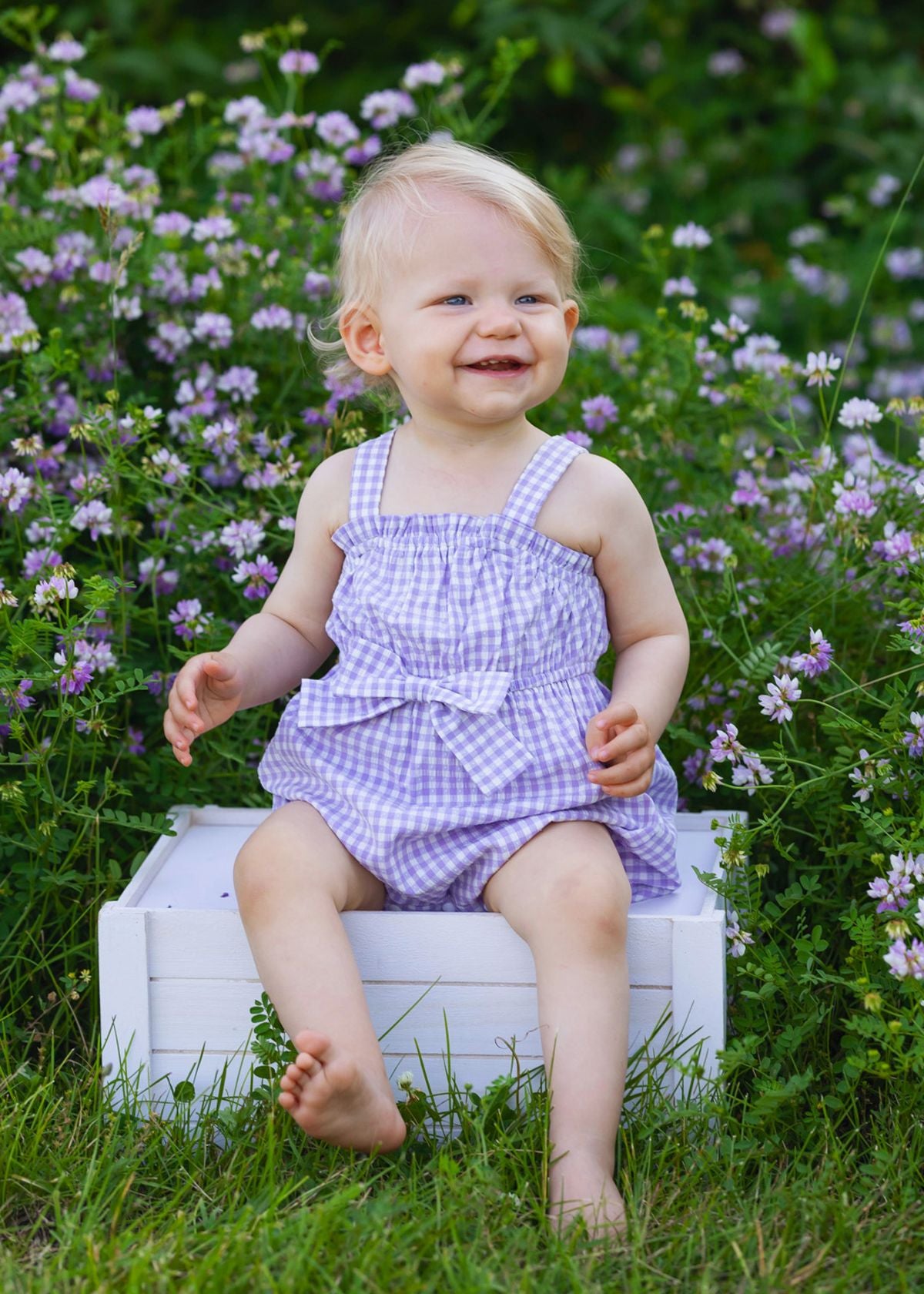 Purple Bloom Romper