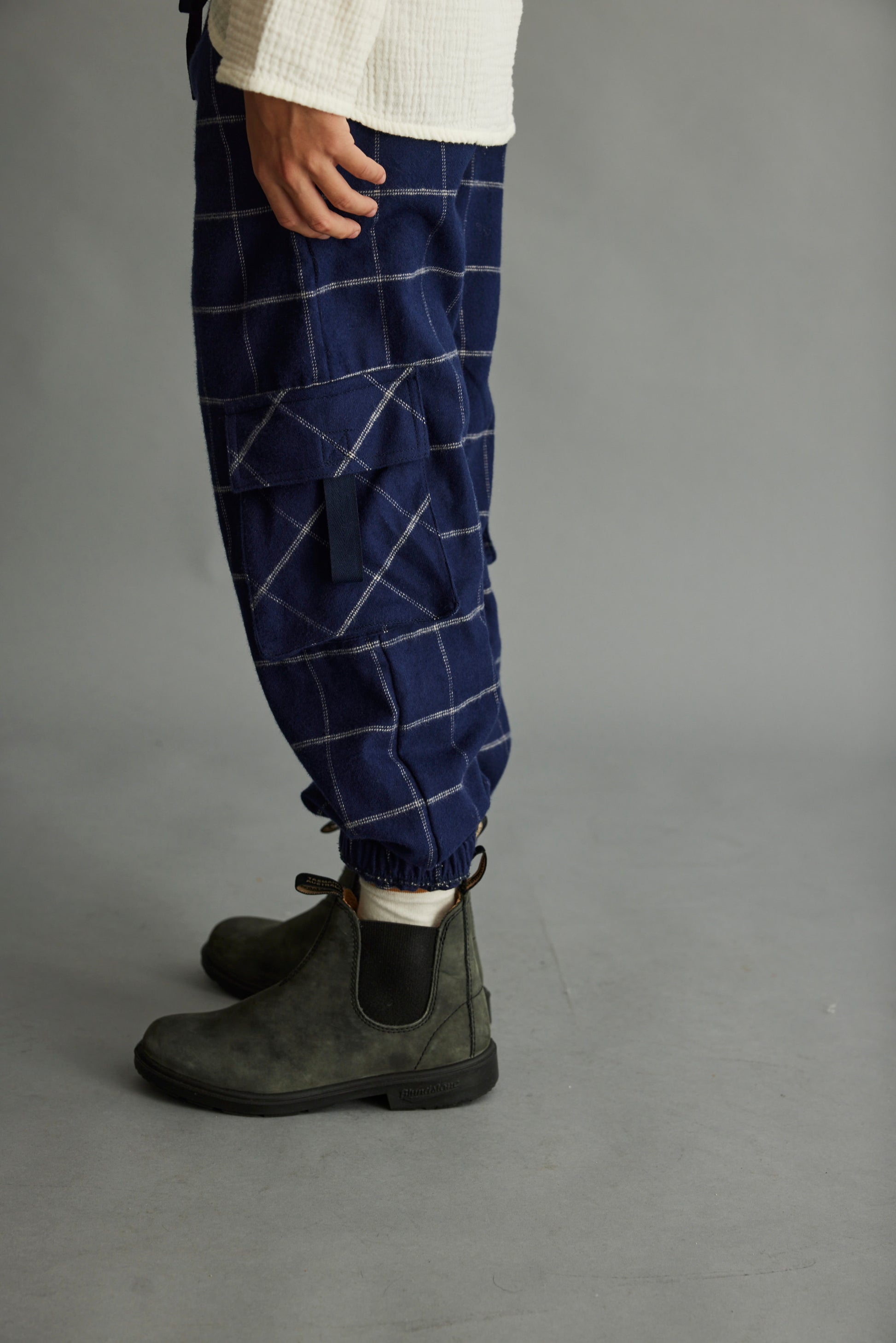 Navy Soft Plaid Pant - Wild Plains