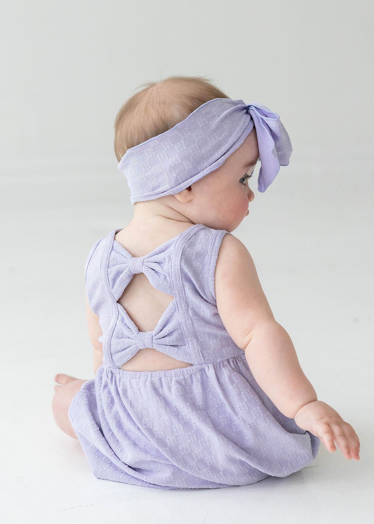 Purple Check Romper