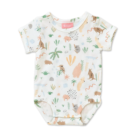 Outback Dreams Short Sleeve Bodysuit - Wild Plains