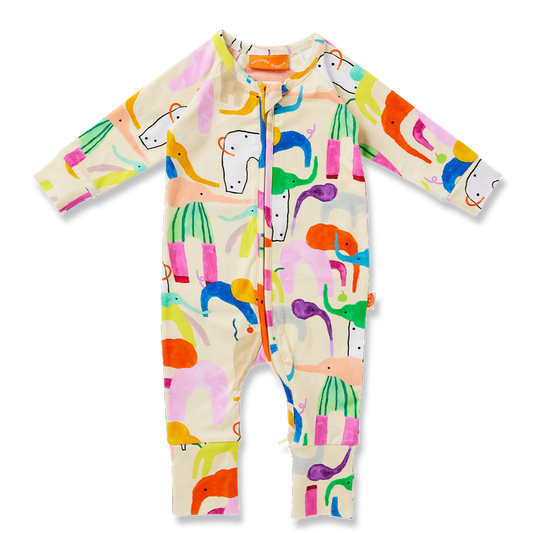 Happy Herd Long Sleeve Romper