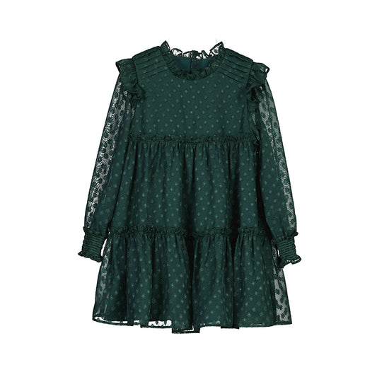 Green Jacquard Dress - Wild Plains