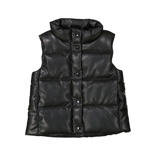 Black Pleather Vest - Wild Plains