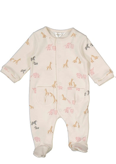 Cream Baby Animal Footie