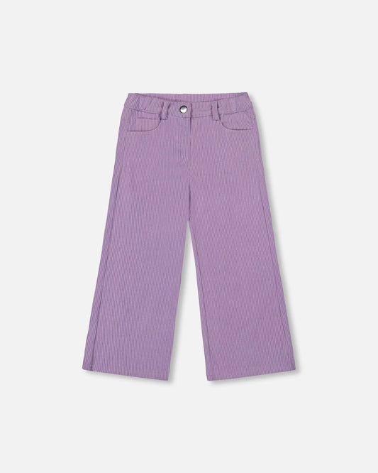 Lavender Corduroy Wide Leg Pant