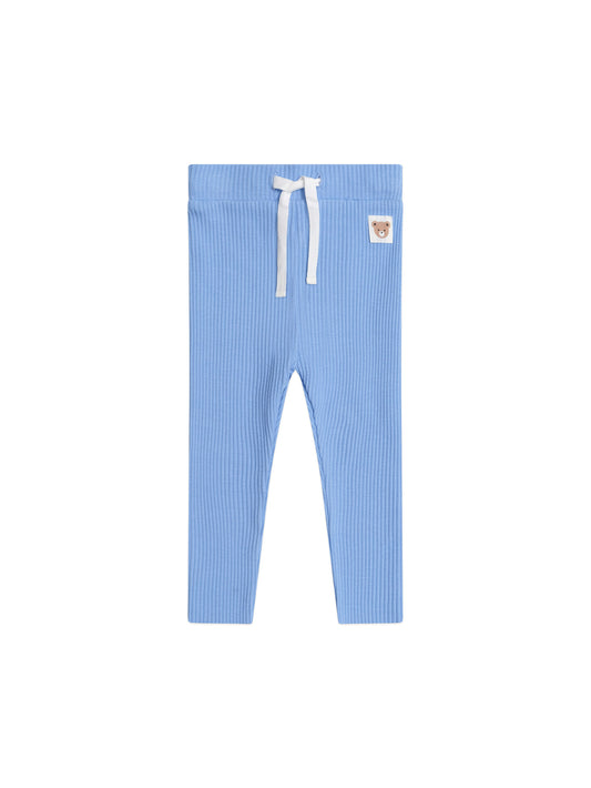 Blue Rib Leggings
