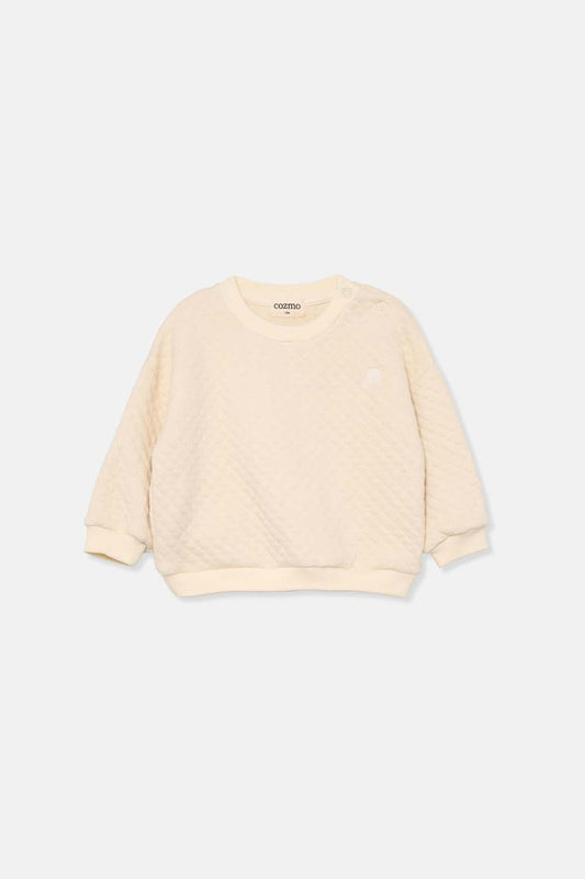 Ivory Quilted Baby Sweatshirt - Wild Plains