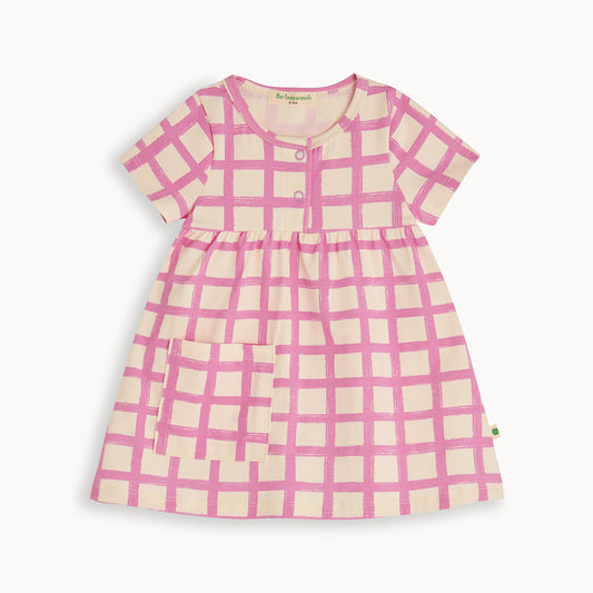 Pink Checker Pocket Dress