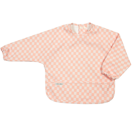 Pink Checkerboard Waterproof Bib - Wild Plains