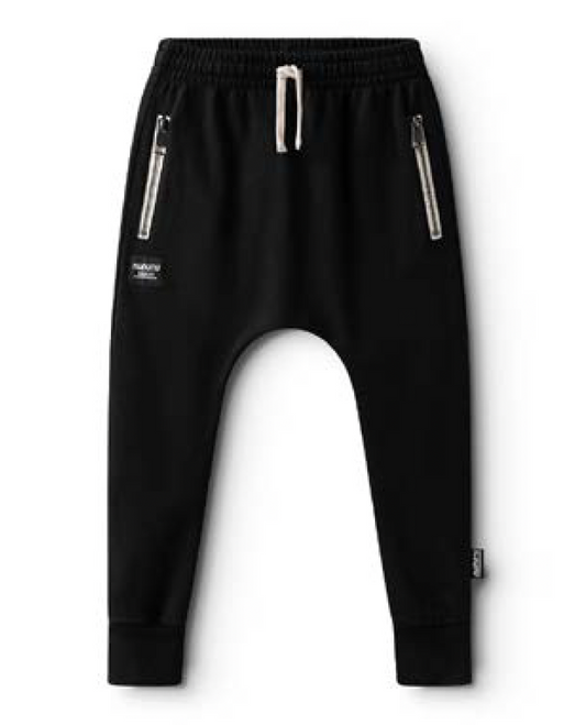 Black Side Zip Baggy Pants