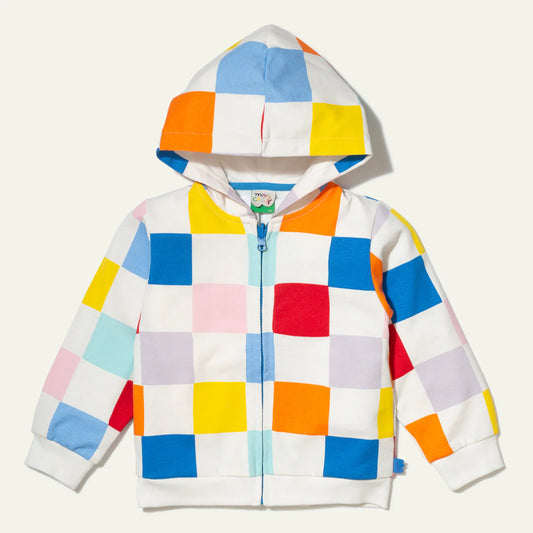 Checkered Zip-up Hoodie