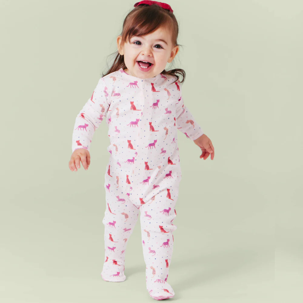 Cheetah Bonita Organic Cotton Footie - Wild Plains