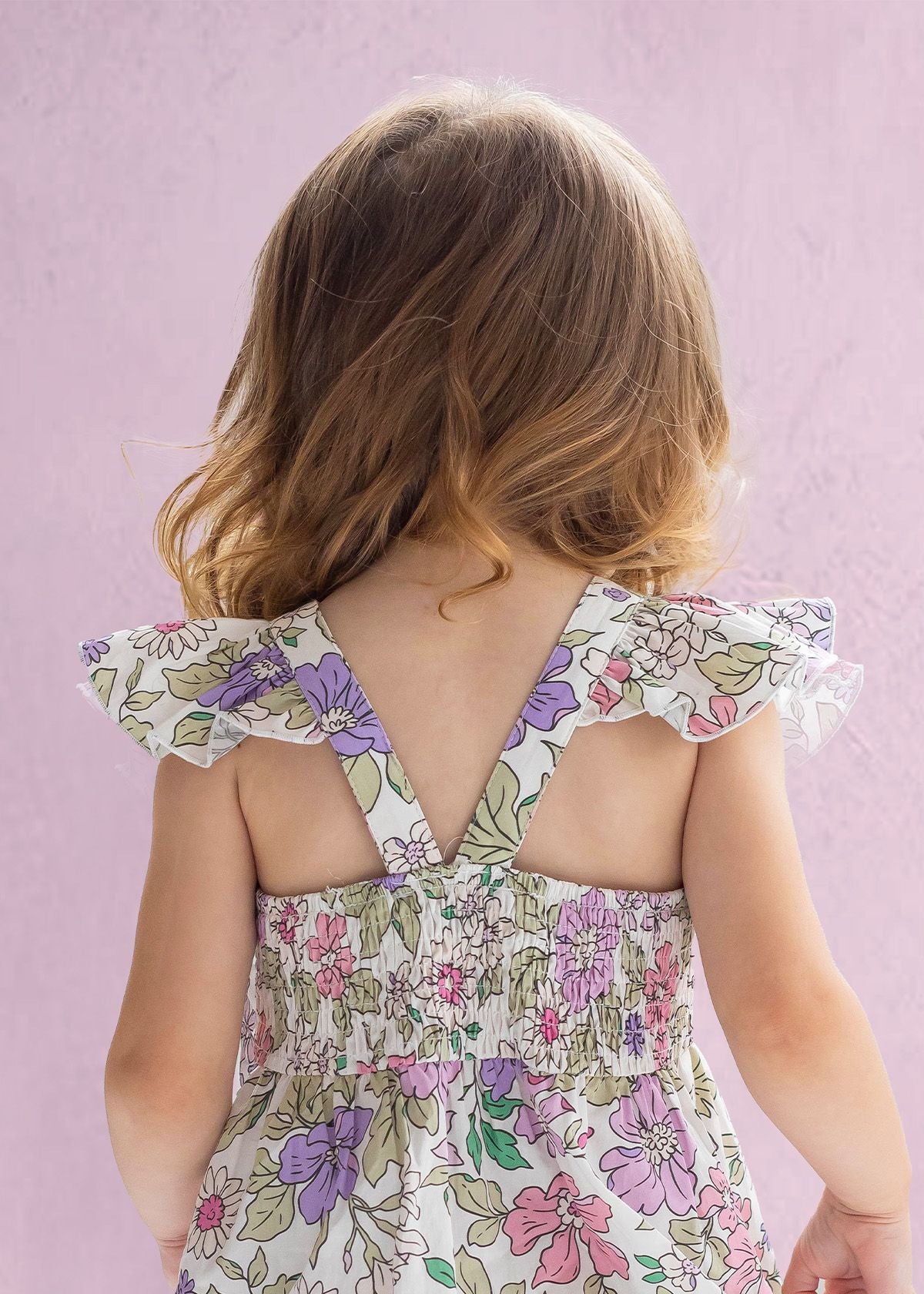 Purple Floral Romper