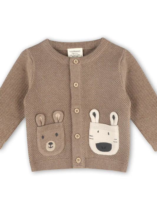 Animal Pocket Cardigan - Wild Plains